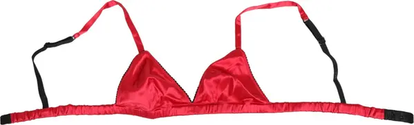 Red Silk Satin Triangle Soft Cup Br Underwear
