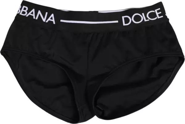 Black Nylon Logo Waistband Shorts Underwear