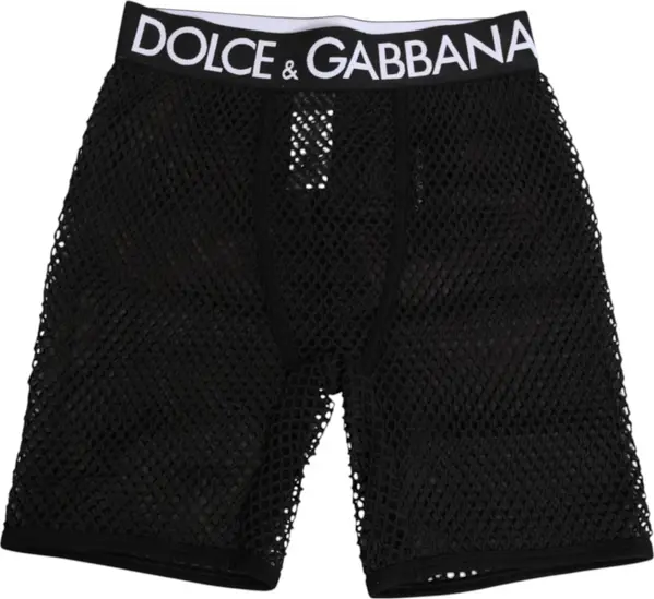 Black Cotton Logo Shorts Midi Trouser Underwear