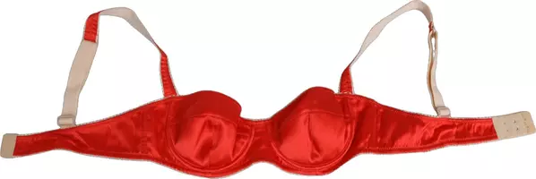 Red Silk Satin Underwire Bra Semi-Pad Underwear
