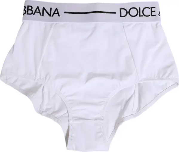 White Nylon Logo Waistband Coulotte Underwear