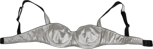 Gray Acetate Stretch Balconcino Bra Underwear