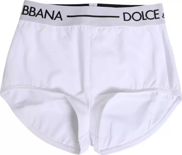 White Nylon Logo Waistband Shorts Underwear