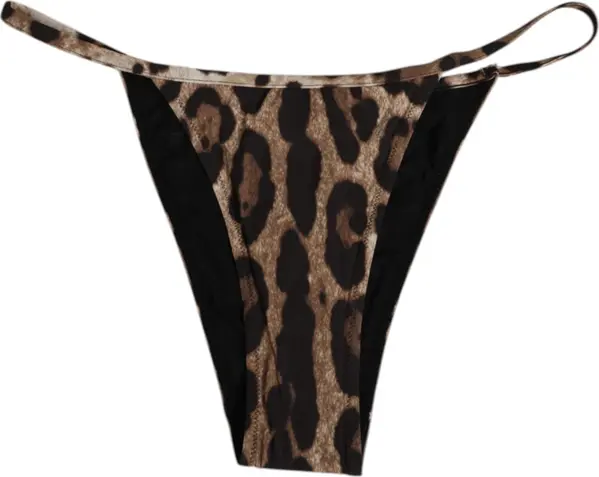 Brown Leopard Triangle Tanga Panty Underwear