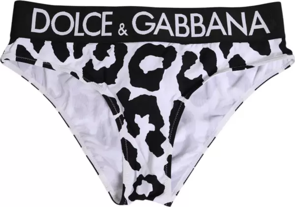White Leopard Nylon High Waist Panty Underwear