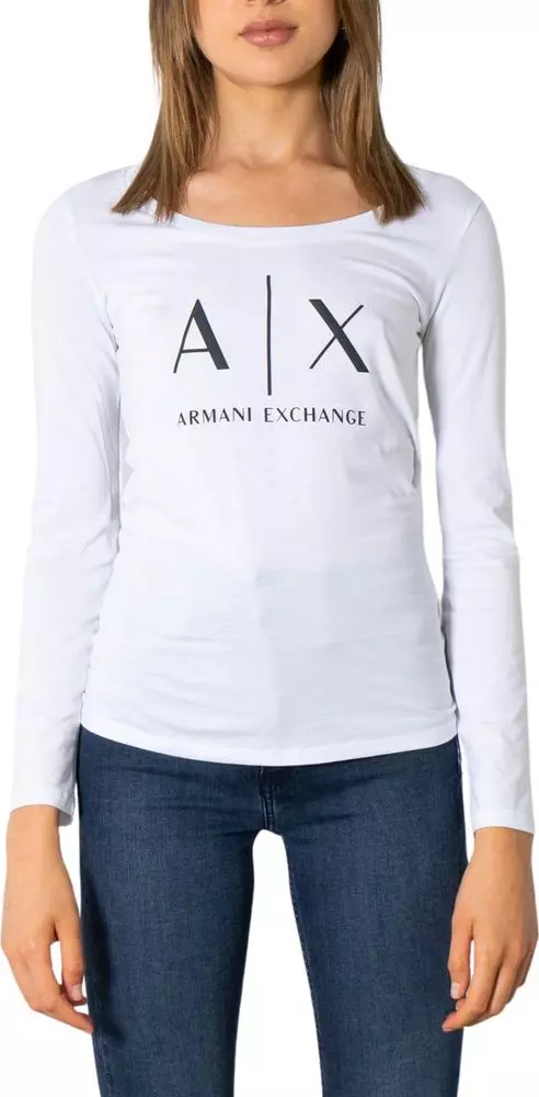 White Cotton Long Sleeve T-Shirt