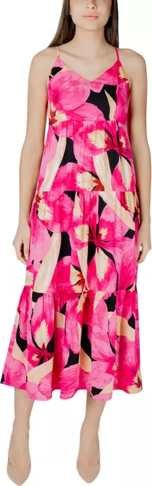 Multicolor Viscose Long Dress