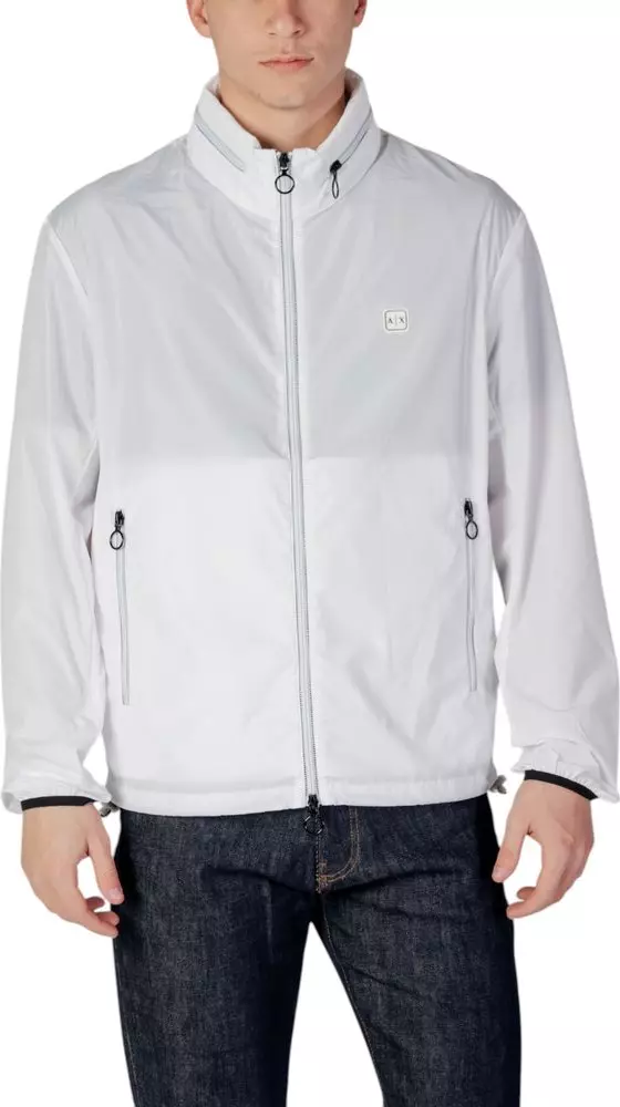 White Polyester Shell Jacket