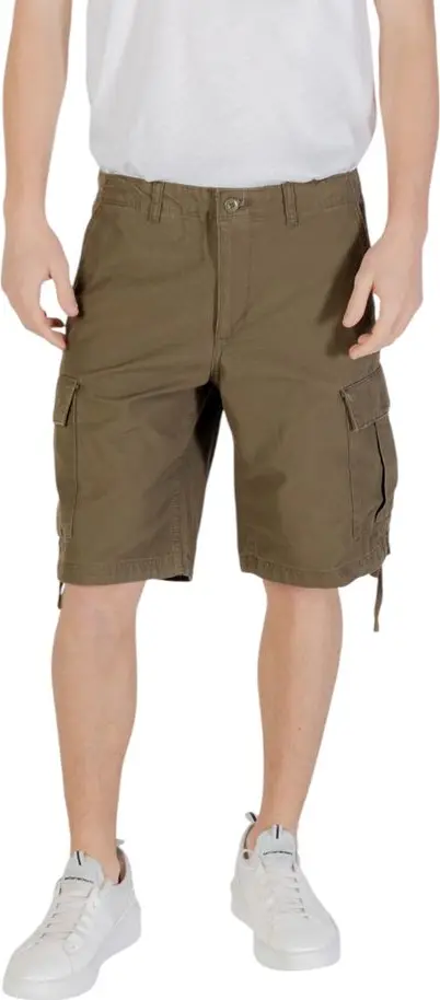 Green Cotton Bermuda Shorts