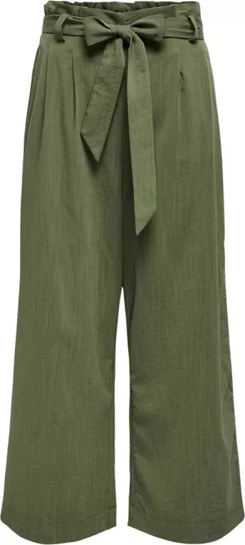 Green Viscose Casual Pants