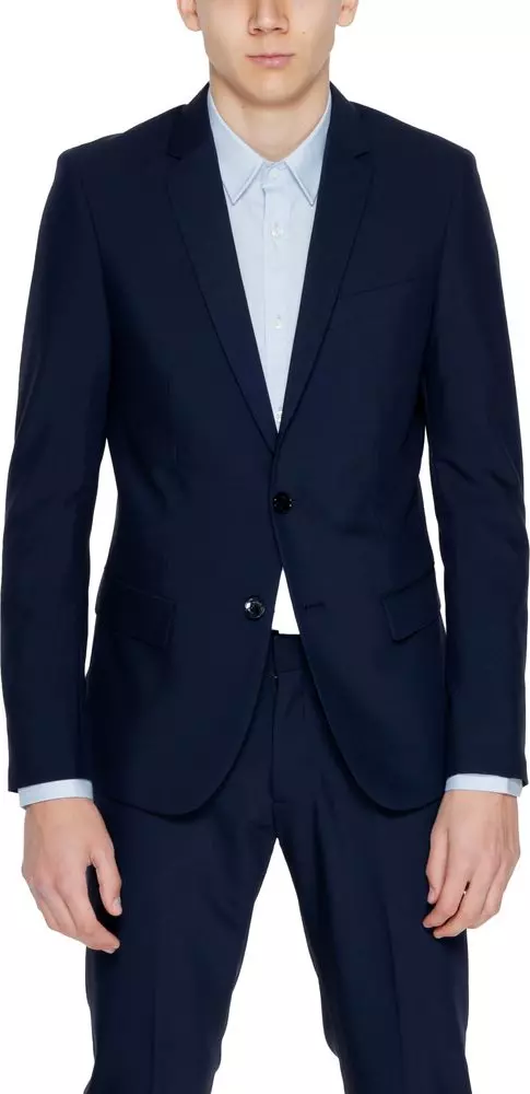 Blue Polyester Blazer