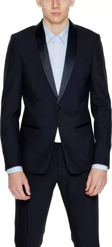 Black Polyester Blazer