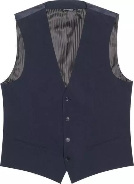 Blue Polyester Waistcoat