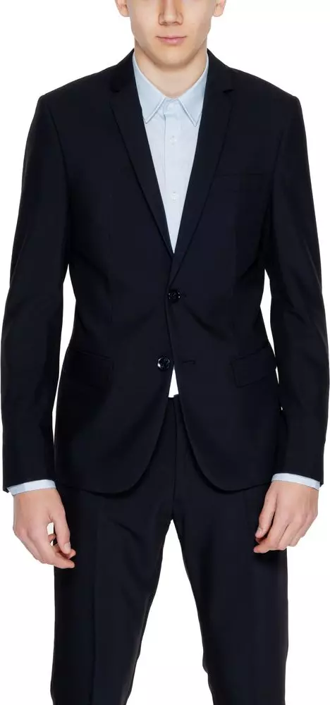 Black Polyester Blazer
