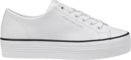 Black And White Leather Platform Sneakers