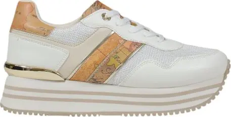 White Polyethylene Platform Sneakers