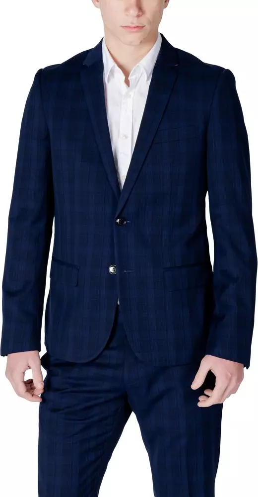 Blue Polyester Blazer