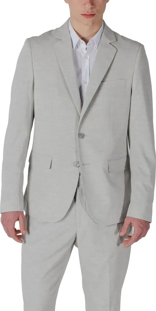Gray Polyester Blazer
