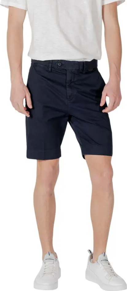 Blue Cotton Bermuda Shorts