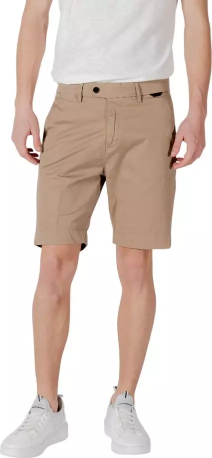 Beige Cotton Bermuda Shorts