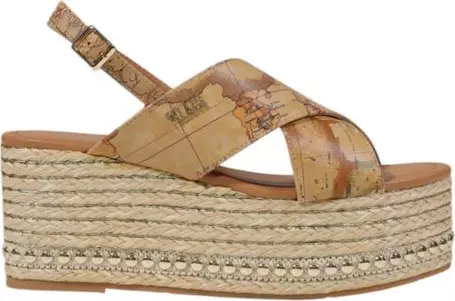 Beige Polyethylene Platform Sandals