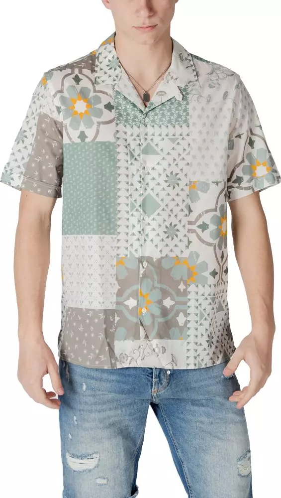 Bicolor Viscose Shortsleeve Shirt
