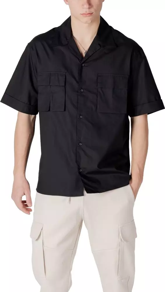 Black Lyocell Shortsleeve Shirt