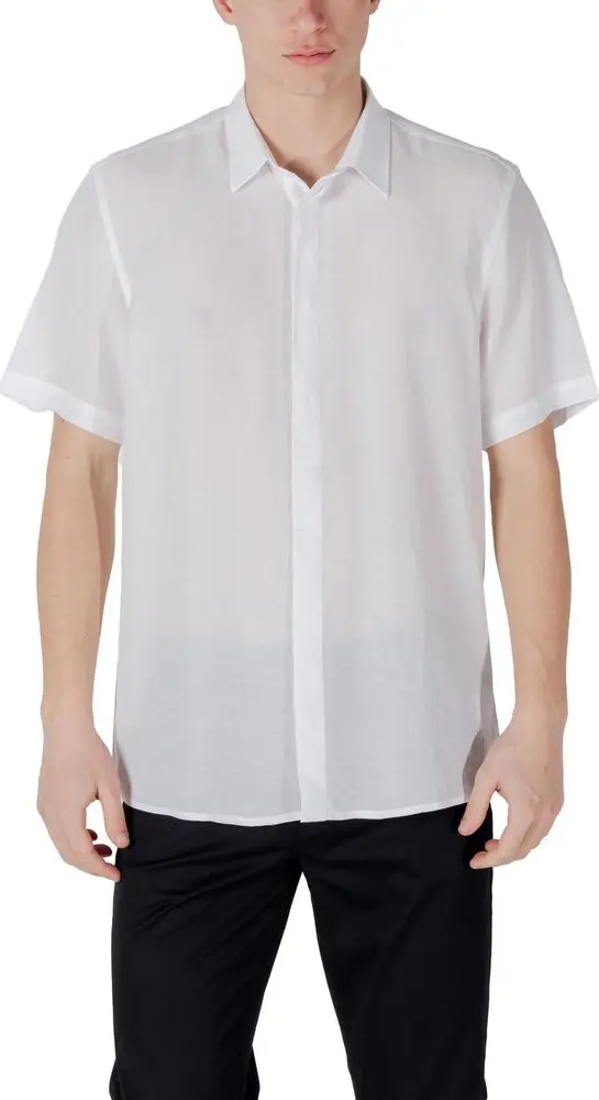 White Lyocell Shortsleeve Shirt