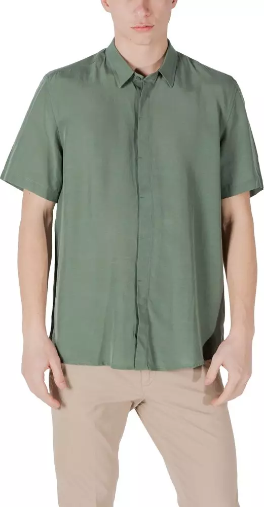 Bicolor Lyocell Shortsleeve Shirt