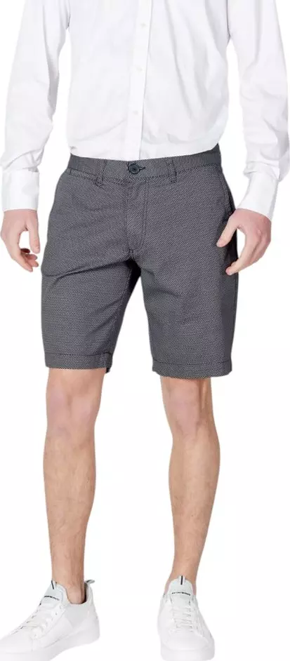 Blue Cotton Bermuda Shorts