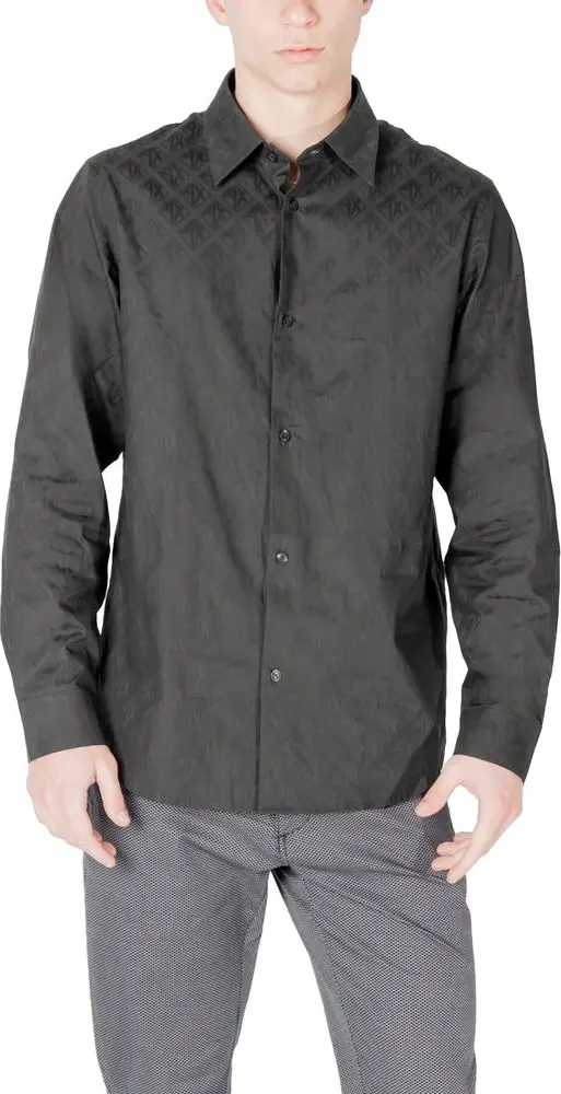 Black Cotton Dress Shirt