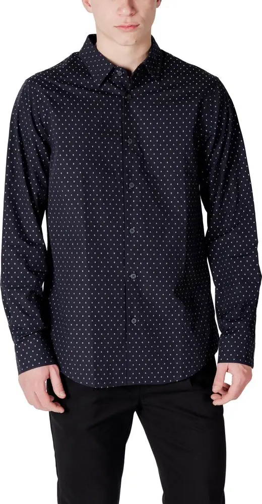 Blue Cotton Pattern Shirt