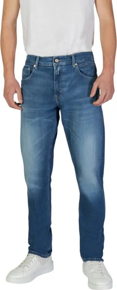 Blue Cotton Slim Fit Jeans