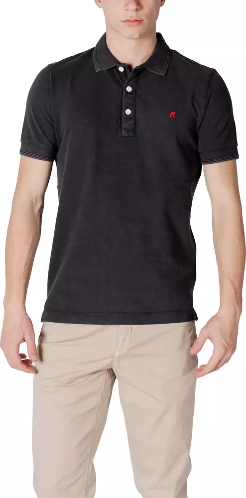 Black Cotton Polo Shirt