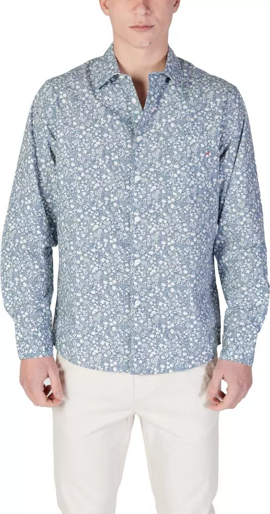 Blue Cotton Pattern Shirt
