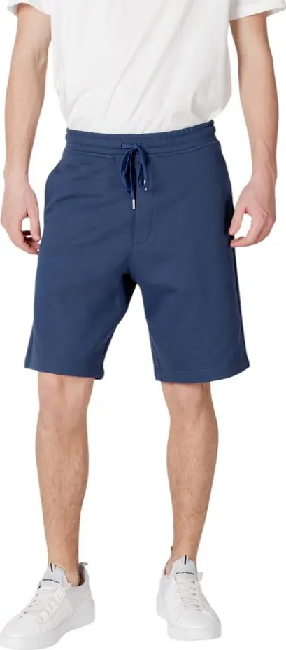 Blue Cotton Bermuda Shorts