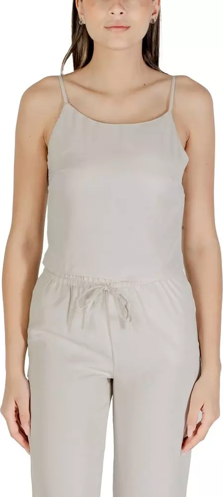 Beige Recycled Polyester Top