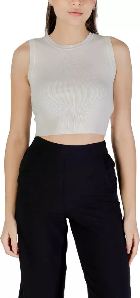 White Viscose Tank Tops