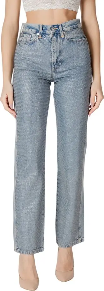 Blue Cotton Mom Jeans