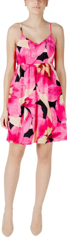 Pink Viscose Short Dress