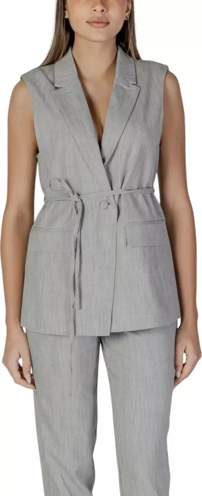 Gray Recycled Polyester Waistcoat