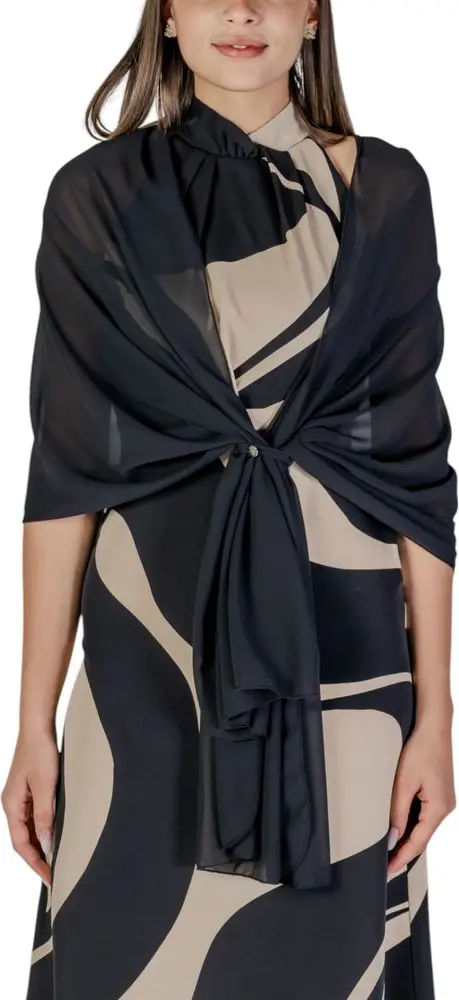 Black Polyester Scarf