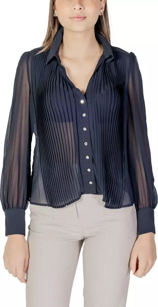 Blue Polyester Blouse