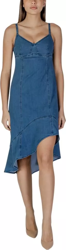 Blue Cotton Long Dress