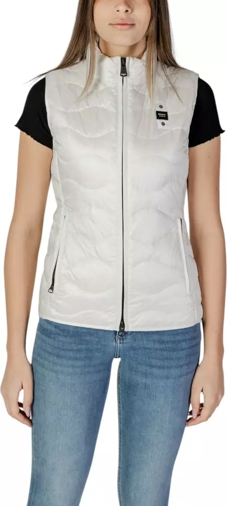 White Polyamide Sleeveless Jacket