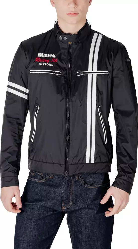 Black Polyamide Biker Jacket