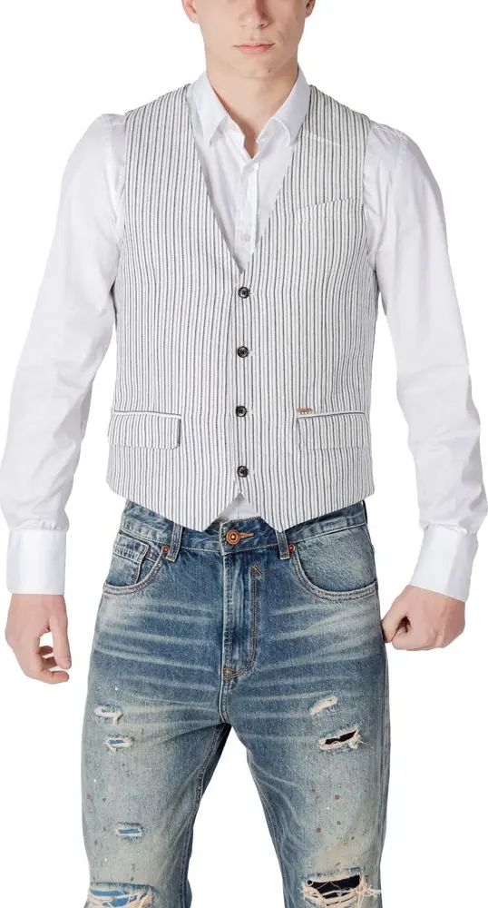 Black Linen Waistcoat