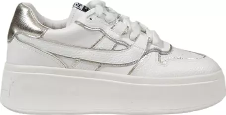 White Leather Platform Sneakers
