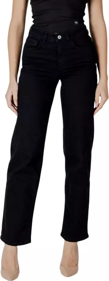 Black Cotton Relaxed Fit Jeans