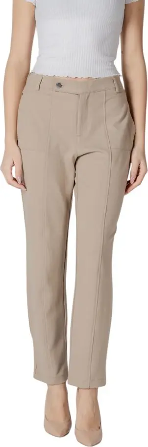 Beige Viscose Pants